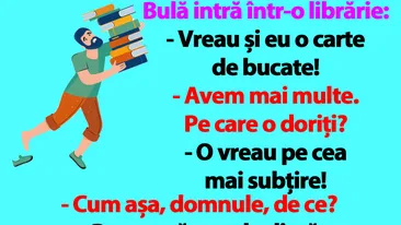 BANC | Bulă intră într-o librărie: Vreau și eu o carte de bucate!