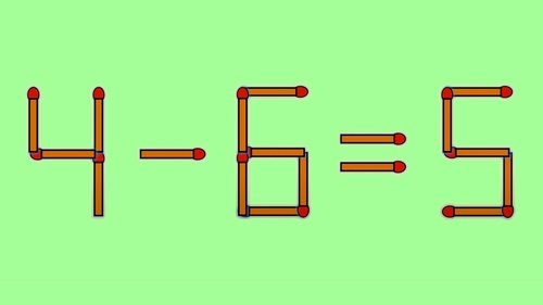 Test de inteligență | Pentru a corecta 4 - 6 = 5, este necesar să mutați un singur chibrit. Sunteți în stare?