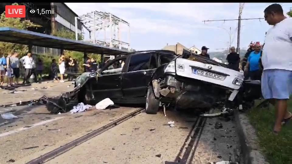 Un mire a provocat un accident înfiorător în Reșița, după ceremonia civilă © reper24.ro