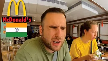 Totul e greșit aici! Cum a reacționat acest turist din România, după ce a comandat un burger într-un McDonald's din India