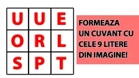 Test de inteligență de rezolvat în 2 minute | Alcătuiți un cuvânt cu cele 9 litere: U, U, E, O, R, L, S, P, T