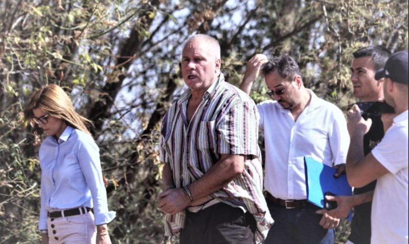 Gheorghe Dincă, ”Monstrul din Caracal", la ora reconstituirii actelor sale / Sursă foto: captură video
