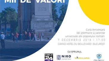 ”O țară, o sută de ani, mii de valori” - gala sfârșitului de an în România