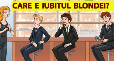 Testul de inteligență care îți calculează IQ-ul | Care dintre cei 3 bărbați e iubitul blondei din imagine?