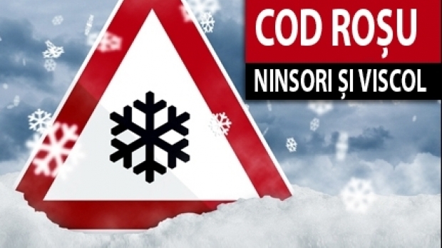 Avertizare MAE: Coduri roșu și portocaliu de ninsoare în perioada 24-25 ianuarie