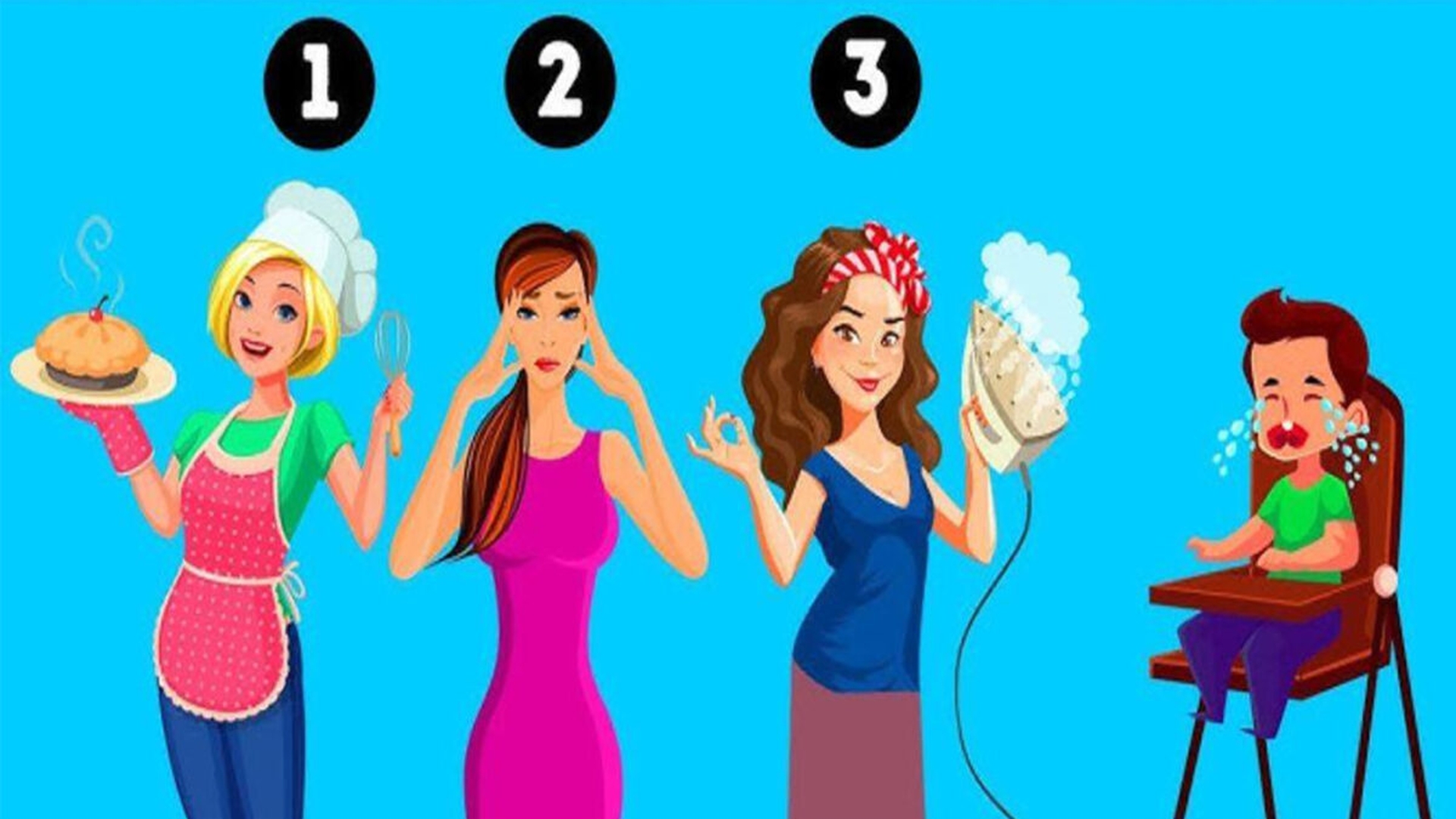Test de inteligență | Identificați care dintre aceste 4 femei este mama copilului!