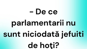 BANC | De ce parlamentarii nu sunt niciodată jefuiți de hoți?