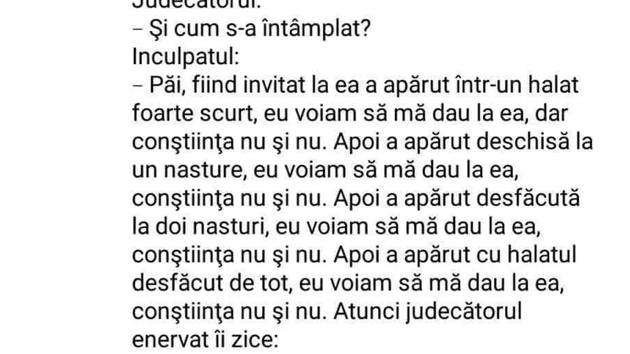 BANC | Eu voiam să mă dau la ea, dar conștiința: nu și nu!