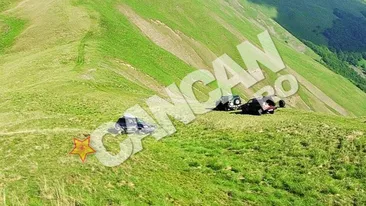 Doi medici si copiii lor au vazut moartea cu ochii la Busteni. Le-a murit motorul in panta si au ajuns in rapa