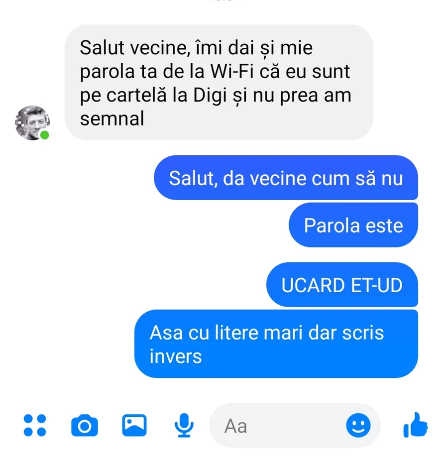 BANC | "Vecine, îmi dai și mie parola ta de la Wi-Fi, că eu sunt pe cartelă Digi și nu prea am semnal?"