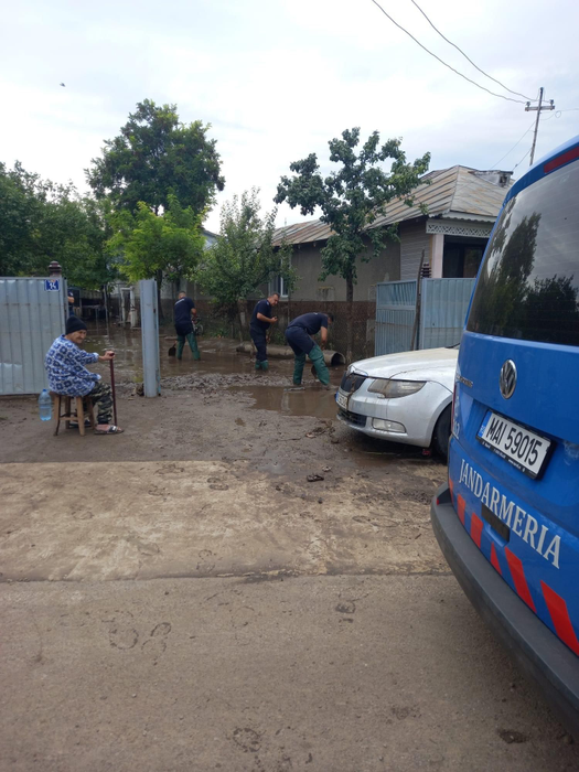 Ciclonul Boris în Galați. Sursă foto:  Facebook Inspetoratul de Jandarmi Județeni Galați