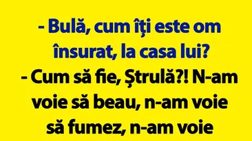 BANC | Bulă, cum îți este om însurat?