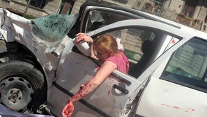 FOTO - Imagini horror pe străzile din Timişoara. O maşină contorsionată cu tot cu victima decedată, plimbată prin oraş 