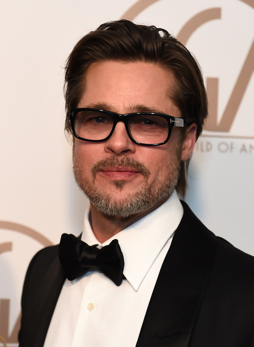 EXCLUSIVE - Brad Pitt attends the 26th Annual Producers Guild Awards at the Hyatt Regency Century Plaza on Saturday, January 24, 2015, in Los Angeles. (Photo by Jordan Strauss/Invision for Producers Guild of America/AP Images)