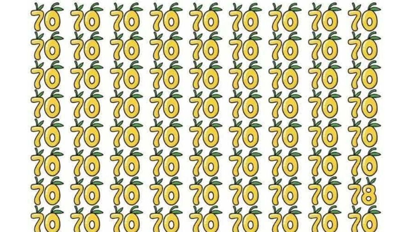 Test de perspicacitate | Găsiți numărul 78 "camuflat" printre 70, în cel mult 7 secunde