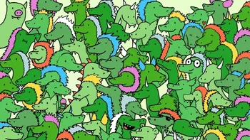 Test IQ | Geniile adevărate văd unde se ascund cei 3 crocodili în această mulțime de dragoni, în doar 20 de secunde!