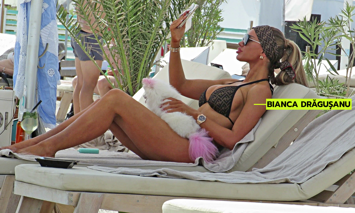 Bianca Drăgușanu, relaxată pe plajă (Foto: CANCAN.RO)