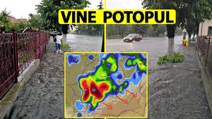 ANM, avertizare de vreme severă imediată emisă azi-dimineață. Urmează 60 de minute de potop în România