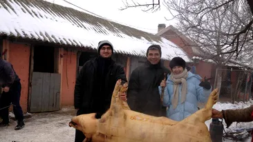 A sarbatorit Ignatul in avans. Vezi aici ce vedeta s-a fotografiat cu lopata in mana langa animalul pe care l-a sacrificat