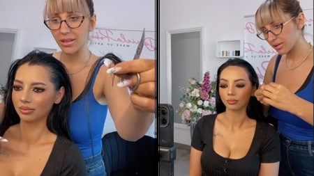 Dana Roba i-a retezat o șuviță de păr unei fete venite la salonul ei. Cum a reacționat tânăra când s-a văzut