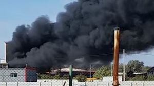 VIDEO / Incendiu puternic la o brutărie! O persoană a suferit arsuri