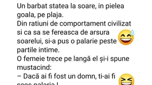 BANCUL ZILEI | Un bărbat stătea la soare, în pielea goală, pe plajă