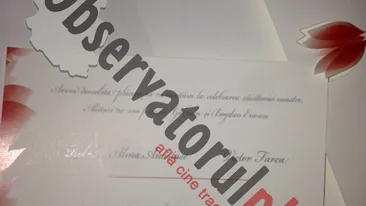 Nunta anului, pe ultima suta de metri! Vezi cum arata invitatiile trimise de Roberta Anastase