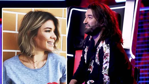 Cum a fost fotografiată aseară Gina Pistol în platoul Vocea României! I-a purtat noroc lui Smiley