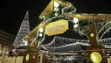 VIDEO / Atmosferă de poveste la Târgul de Crăciun din Piaţa Constituţiei! Artiştii de la Voltaj şi Vunk vor cânta în curând