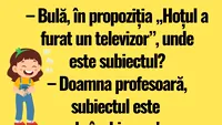 Bancul începutului de săptămână | Bulă și limba română