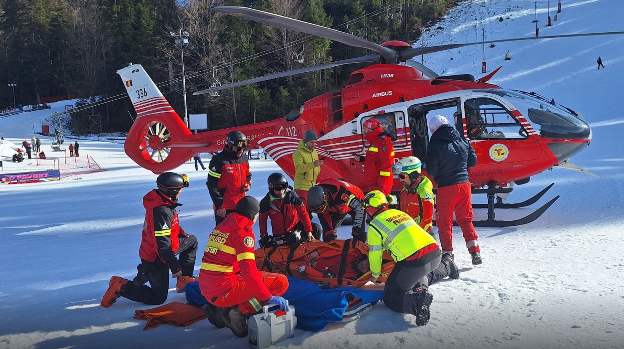 Grav accident pe pârtia Sorica din Azuga/ sursă foto: Salvamont Prahova