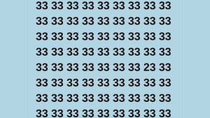 Test de perspicacitate | Nu toate numerele din imagine sunt 33. Care este cel diferit?