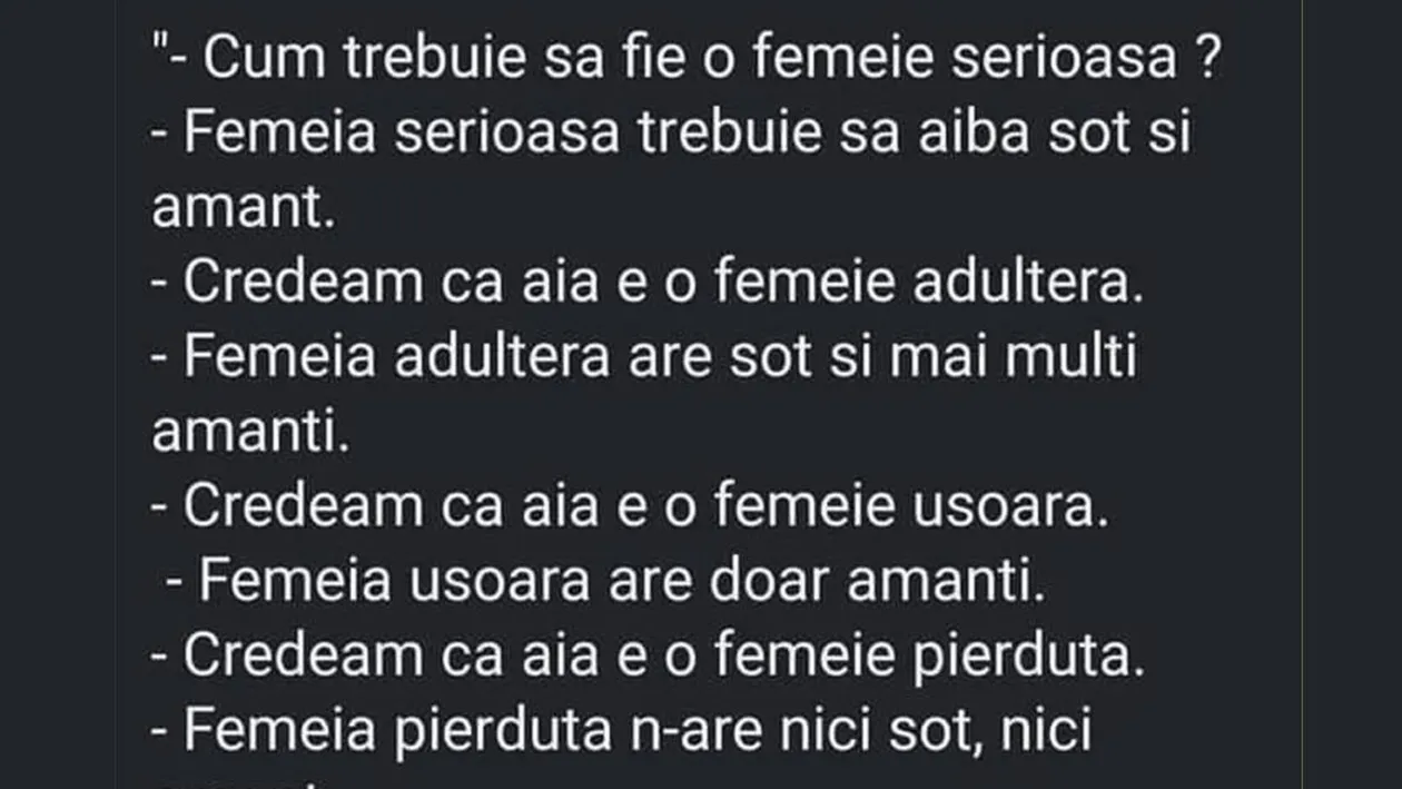 BANCUL ZILEI | De câte tipuri sunt femeile, de fapt