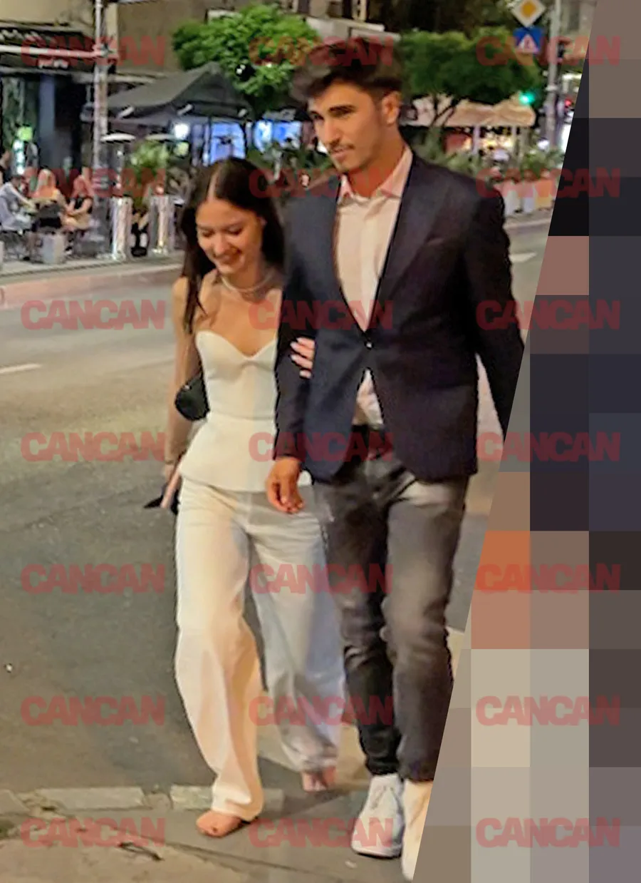 Sebastian Dobrincu și Jasmine Ianțu, la plimbare, pe Calea Victoriei.