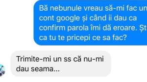 BANCUL ZILEI | "Vreau să-mi fac un cont Google și, când îi dau să-mi confirm parola, îmi dă eroare"
