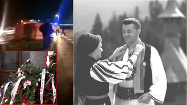 Imagini copleșitoare de la înmormântarea lui Dumitru Stroie. Ce mesaj au scris părinții cântărețului pe coroana de flori | FOTO & VIDEO