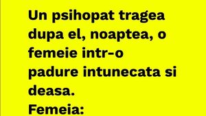 BANCUL ZILEI | Psihopatul și femeia fricoasă