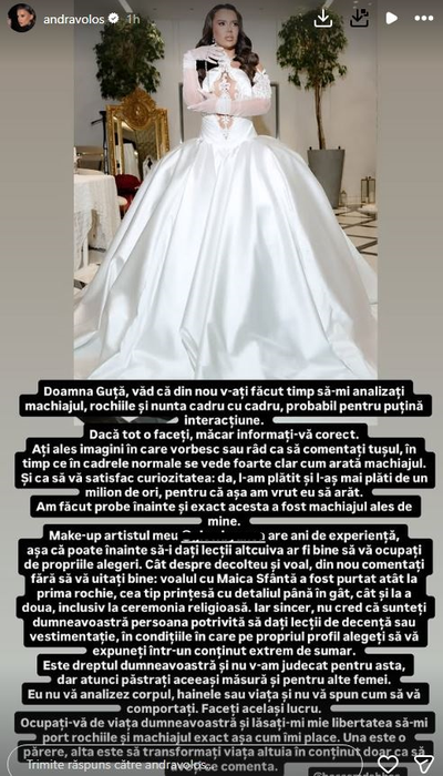 Dana Roba a criticat-o dur pe Andra Volos după nuntă. Soția lui Lele a reacționat vehement