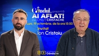 „Ai Aflat! cu Ionuț Cristache” începe luni, 19 octombrie, de la ora 15.00, live pe Gândul. Invitat: Ion Cristoiu