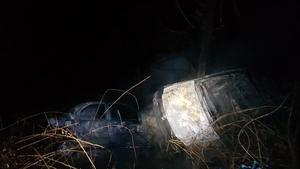 Accident grav în județul Giurgiu. Două mașini au luat foc după impactul violent