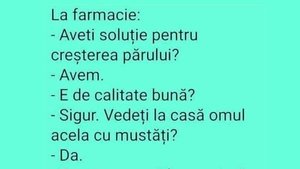BANCUL ZILEI | "Aveți soluție pentru creșterea părului?"