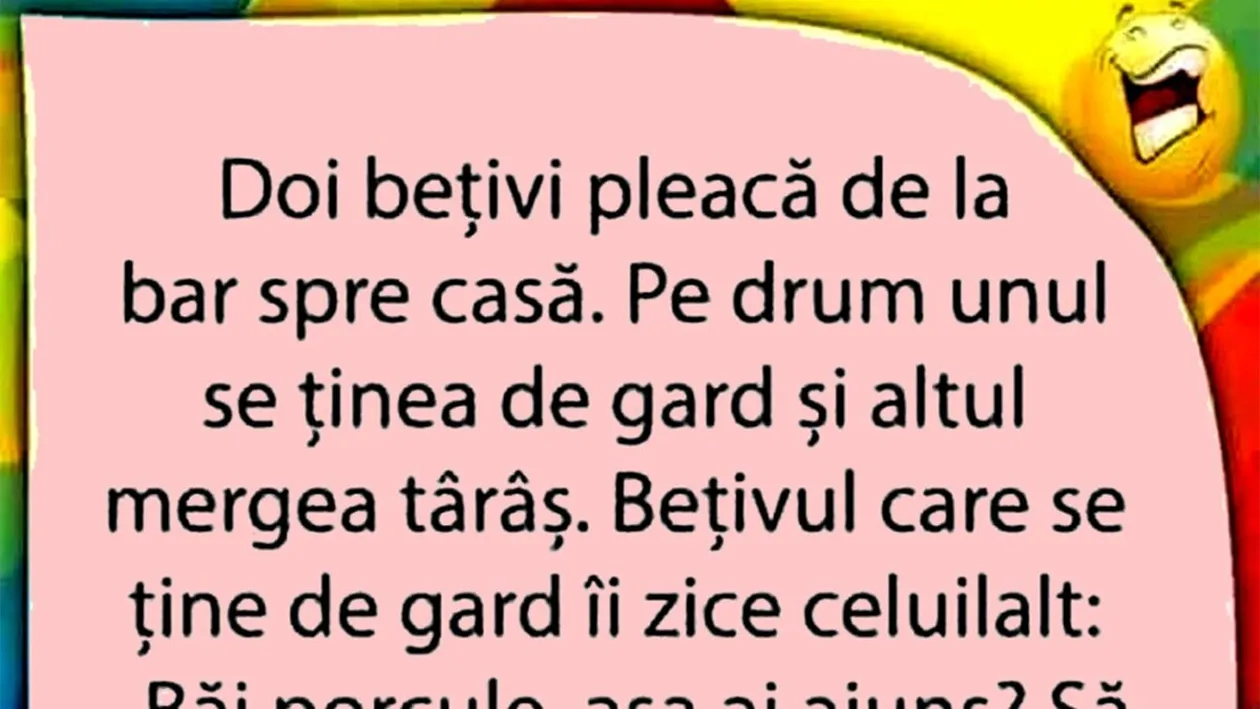 Bancul de weekend | Doi bețivi pleacă de la bar spre casă