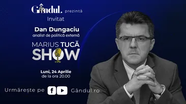 Marius Tucă Show începe luni, 24 aprilie, de la ora 20.00, live pe gândul.ro