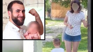 Imagini zguduitoare! Alina și-a luat de la morga băiețelul de 3 ani împușcat în cap de tatăl lui