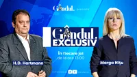 Gândul Exclusiv cu Marga Nițu și H.D. Hartmann, profiler, analist politic, jurnalist, în direct, joi, de la ora 13.00