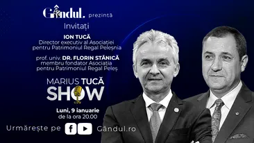 Marius Tucă Show începe luni, 9 ianuarie, de la ora 20.00, live pe gandul.ro