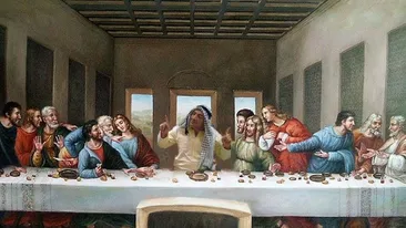 Un celebru interlop din România şochează! I-a luat locul lui Iisus în tabloul Cina cea de Taină şi se intitulează Nazarineanul