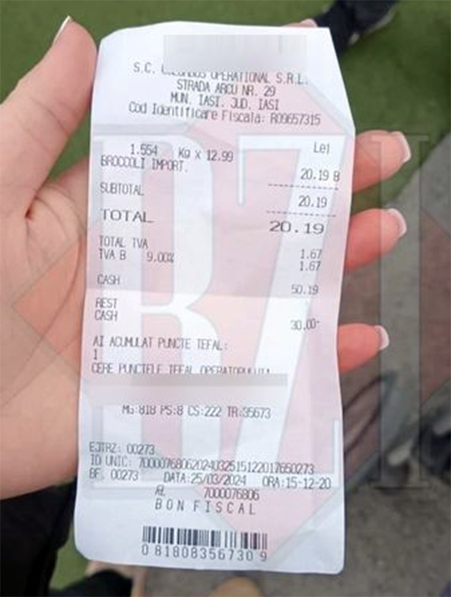 teapa supermarket Iasi bon