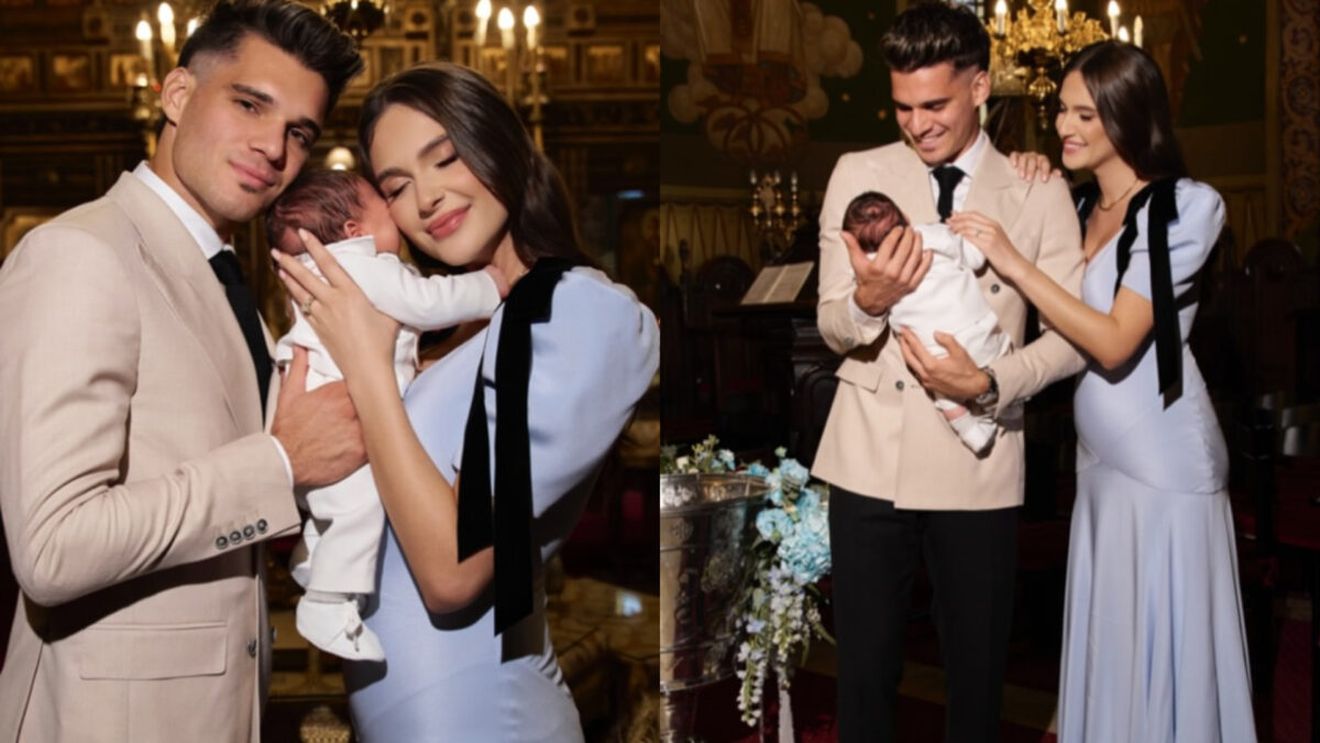 Nu e o glumă! Câți lei costă rochia purtată de Elena Hagi la botezul băiețelului ei