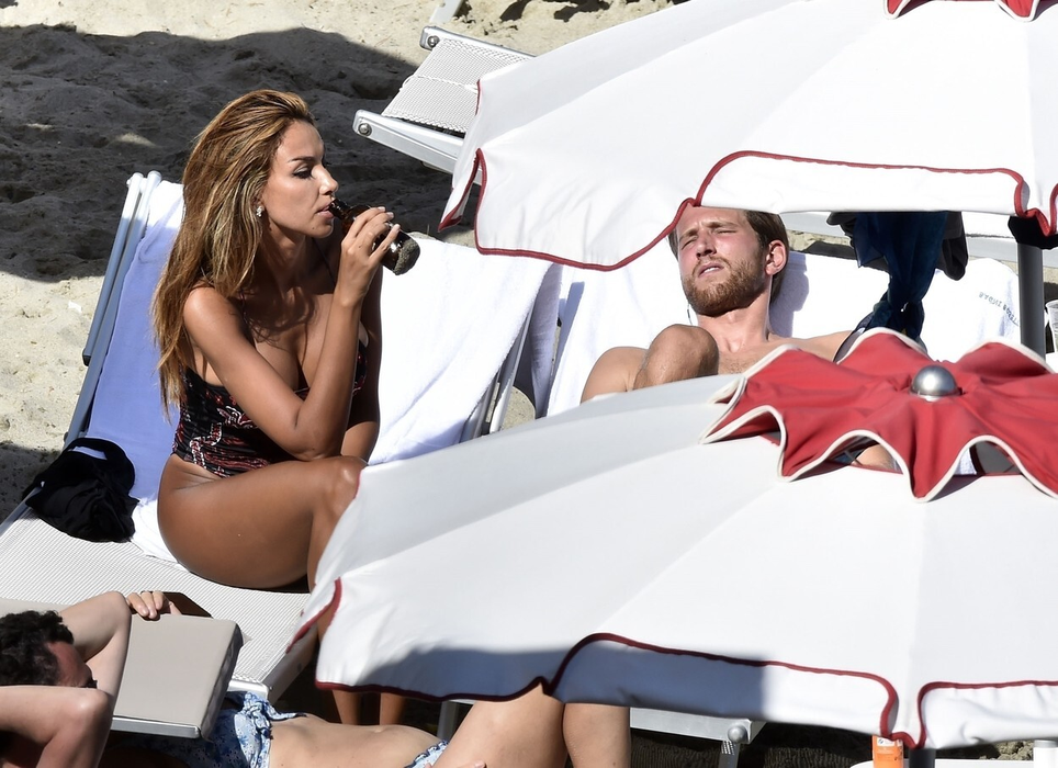 Portofino, ITALY  - *EXCLUSIVE*  - Romanian actress and Model Madalina Ghenea looks sensational wearing her sexy swimsuit out on her holiday in Portofino.

Madalina who reportedly dated the likes of Gerard Butler and Leonardo DiCaprio is spotted by the sea soaking up the sunshine on her sunbed with her new boyfriend on her Italian getaway.

BACKGRID UK 19 AUGUST 2020,Image: 553934368, License: Rights-managed, Restrictions: RIGHTS: WORLDWIDE EXCEPT IN ITALY, Model Release: no